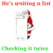 Santa writing a list Design